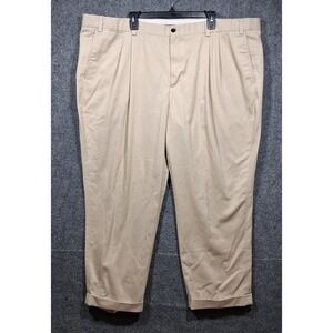Eddie Bauer‎ Pants Mens 46 Wrinkle Free Relaxed Fit Chino Dress Casual Beige